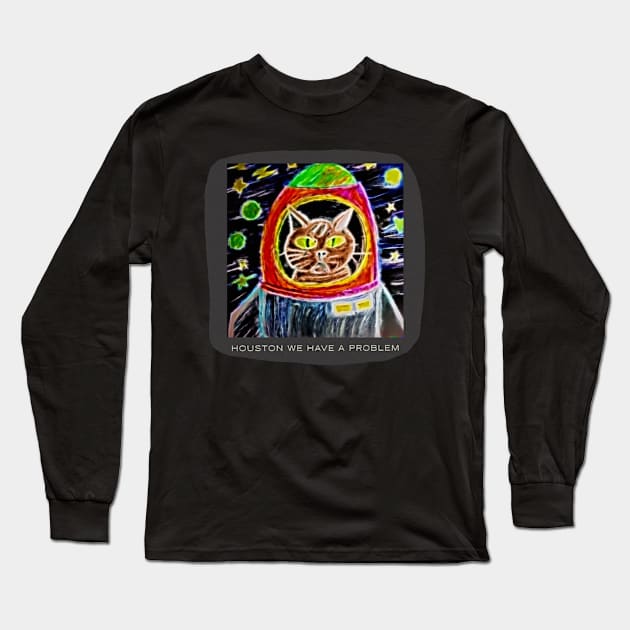 Houston We Have A Problem Long Sleeve T-Shirt by jetartdesign